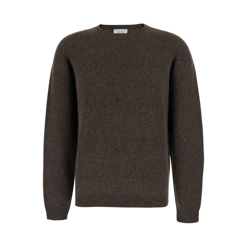 Roberto Collina Men Crew Neck Sweater With Long Sleeves In Brown For Men